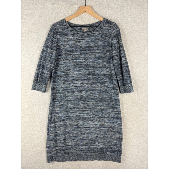 J Jill Dress Womens Small Blue Linen Cotton Casual Comfy Blue Sweater Stretch - Picture 1 of 8